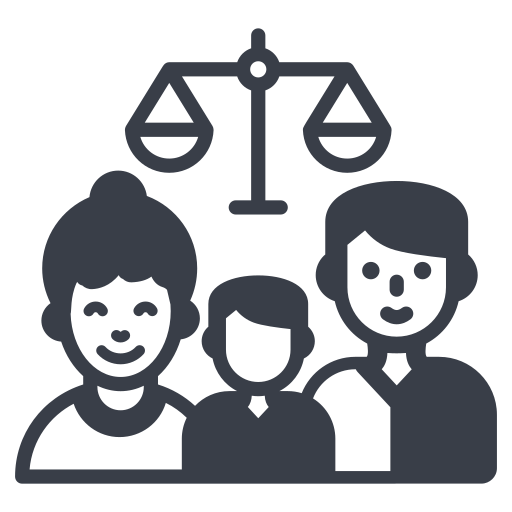 family law justice concept icon